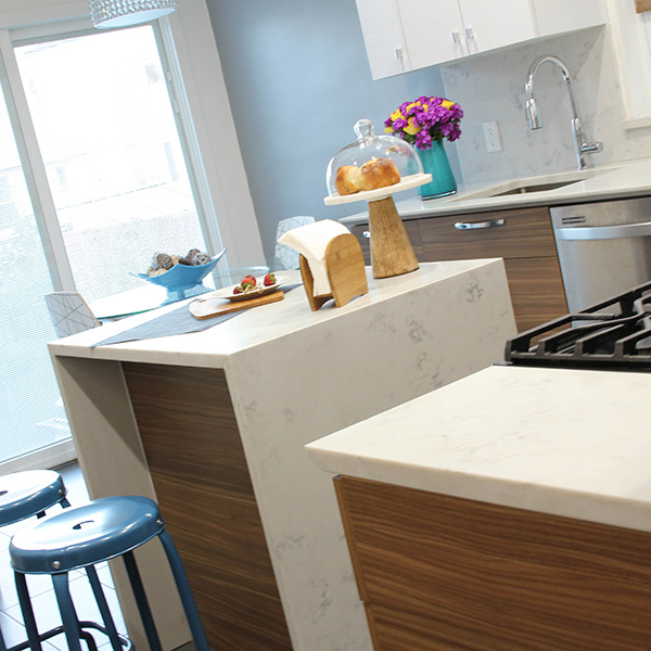 textured melamine kitchen island